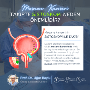Mesane kanserinin takibinde sistoskopinin önemi belirtilir